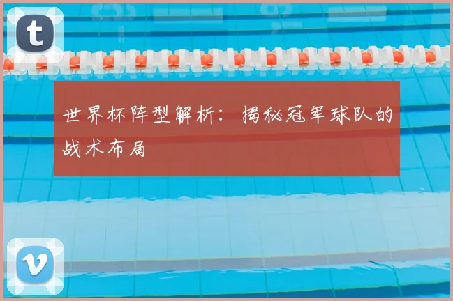 世界杯阵型解析：揭秘冠军球队的战术布局